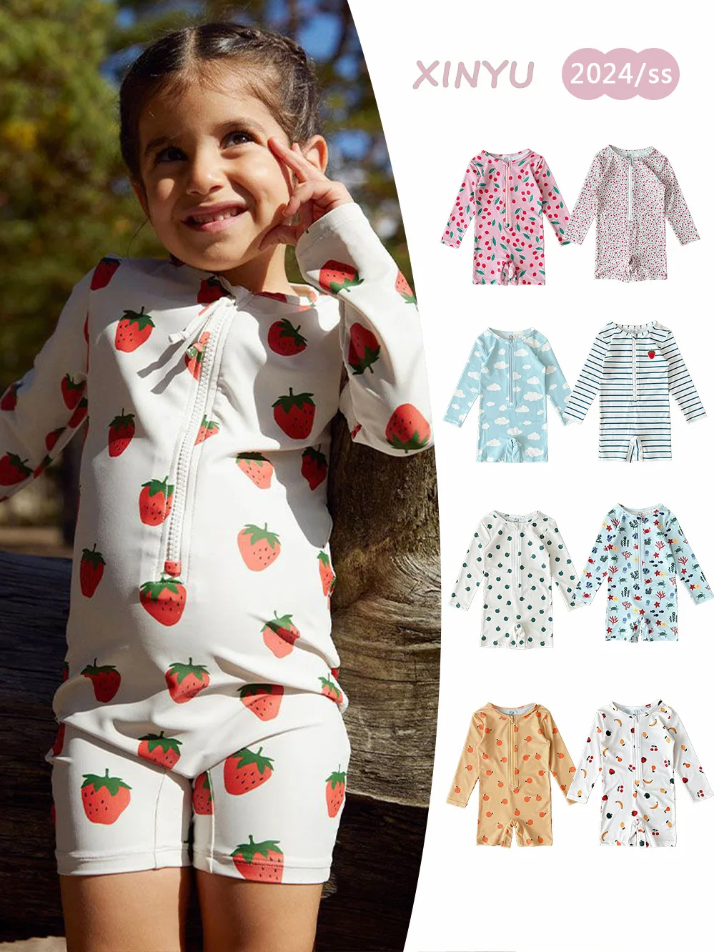 

Jenny&Dave Children's sunscreen long sleeved jumpsuit 2024 new boys and girls outdoor swimsuit baby i style swimsuit children