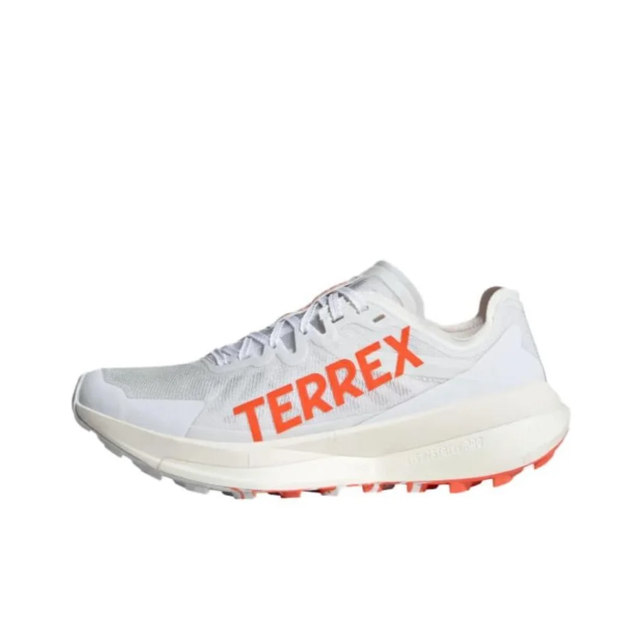 Adidas TERREX AGRAVIC SPEED Slip Resistant Abrasion Resistant Low top Trail Running Shoes Women's White Orange IH3771