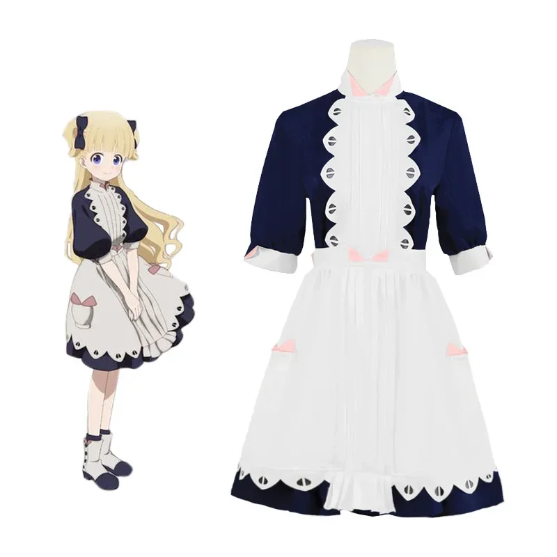 Anime periphere Schatten Haus Emily Cosplay Kostüm Outfits asiatische Erwachsenen Kleidung Roll kragen Rock Bogen Haarnadel Dienst mädchen Kleid