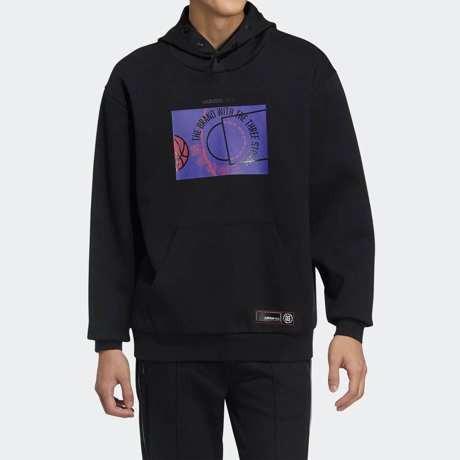 

Adidas genuine NEO Men's Loose Casual Fashion Printed Hoodie GP4790