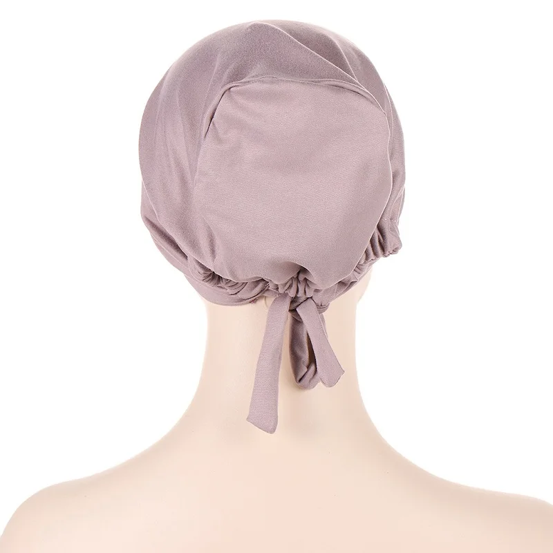 KepaHoo Double Layer Satin Lining Jersey Inner Hijab Cap Muslim Underscarf Bonnet Female Headband Caps Islam Ramadan Bandage