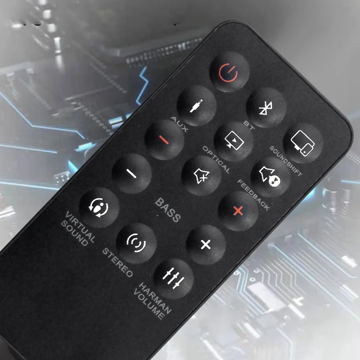 แทนที่การควบคุมระยะไกลสำหรับซาวด์บาร์ JBL โรงภาพยนตร์ SB250ซาวด์บาร์