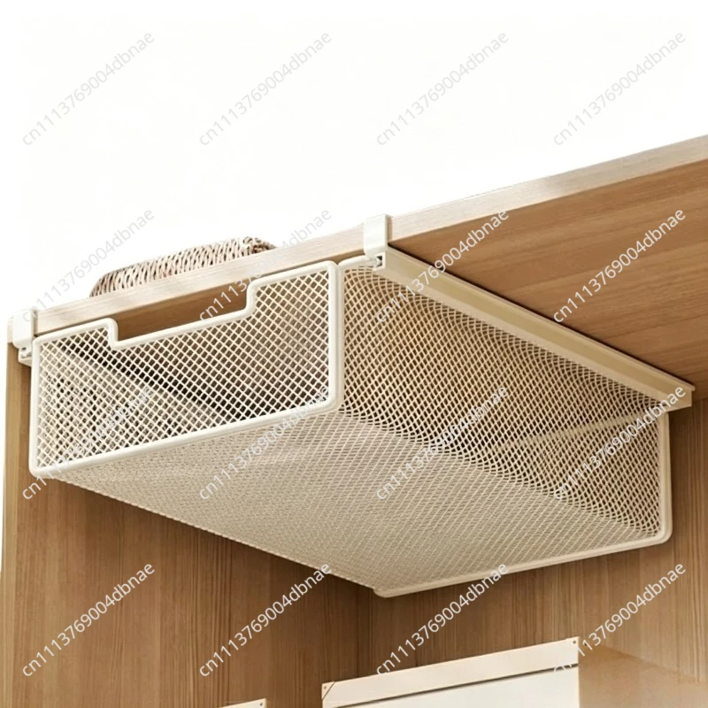 Below the wardrobe drawer hanging basket clothes storage layered rack household hanging space saving clothes finishing baffle