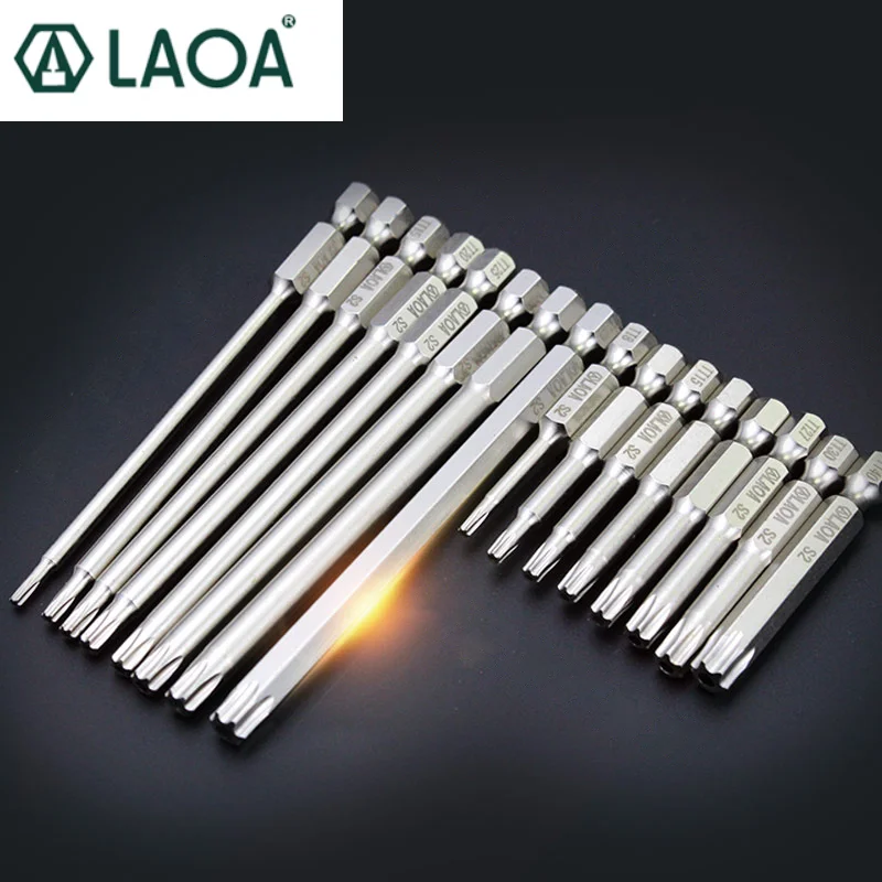 LAOA S2 Pneumatic DRILL BITS Electric Screwdriver Wind Batch Head Strong Magnetic Hexagonal Plum Blossom  Tsui