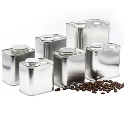 Coffee Bean Airtight Cans Outdoor Camping Tin Box Food-grade Packaging Storage Fresh Breathing Iron Cans