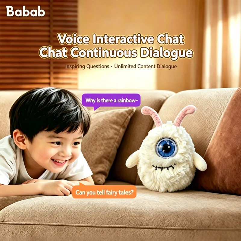 One-eyed Monster AI Plush Toy Smart Voice Conversation Storytelling Robot Kids Emotional Companion Early Educational Learning St