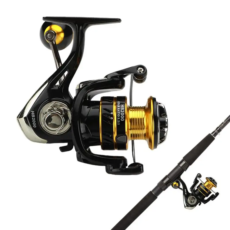 2000-7000 Series Spinning Fishing Reel Sea Rod Fishing Reel Lightweight 5:2:1 Speed Saltwater Sea Pole Wheel Fishing Supplies