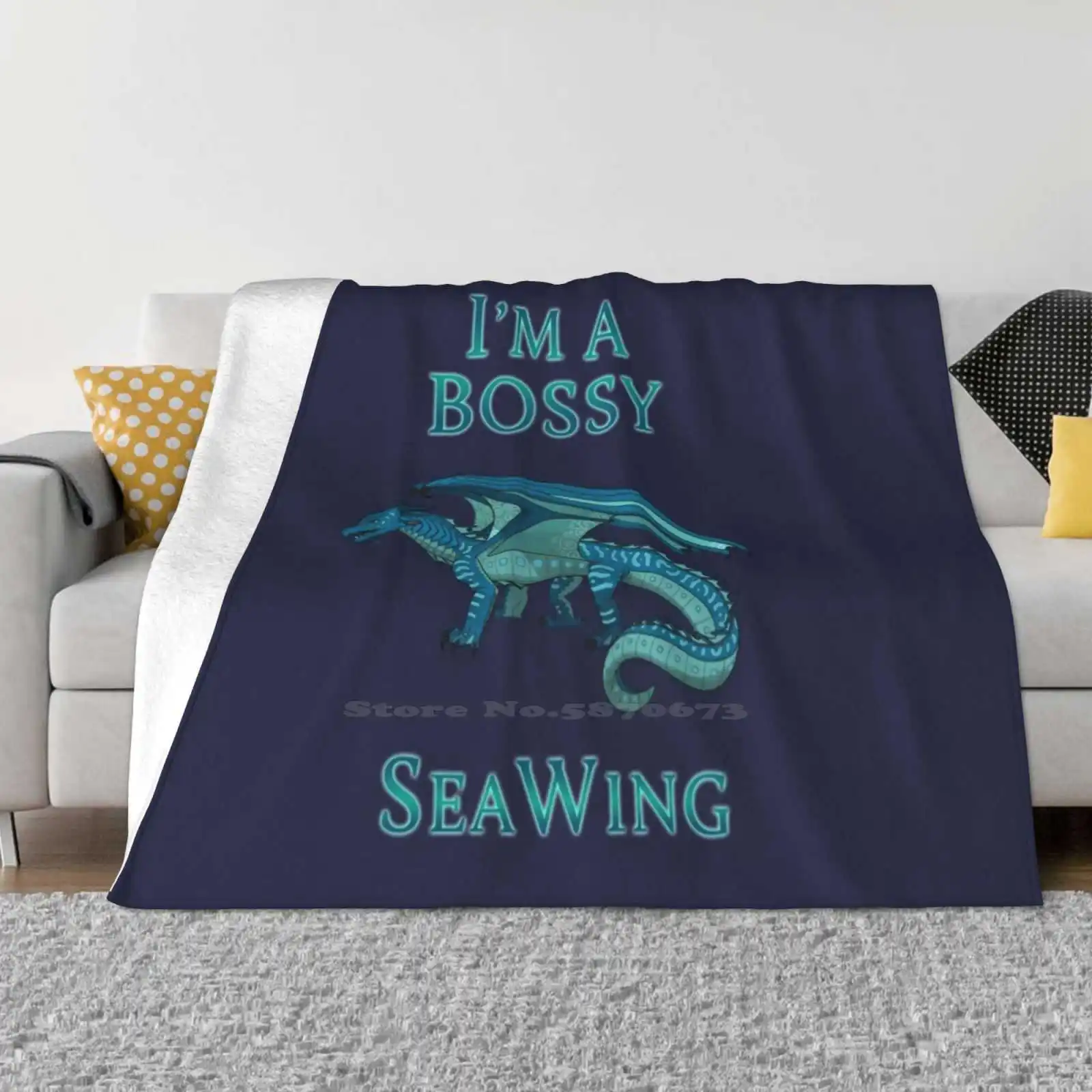 I'M A Bossy Seawing Low Price New Print Novelty Fashion Soft Warm Blanket Wings Of Fire Wof Ocean Marine Sea Dragon Water