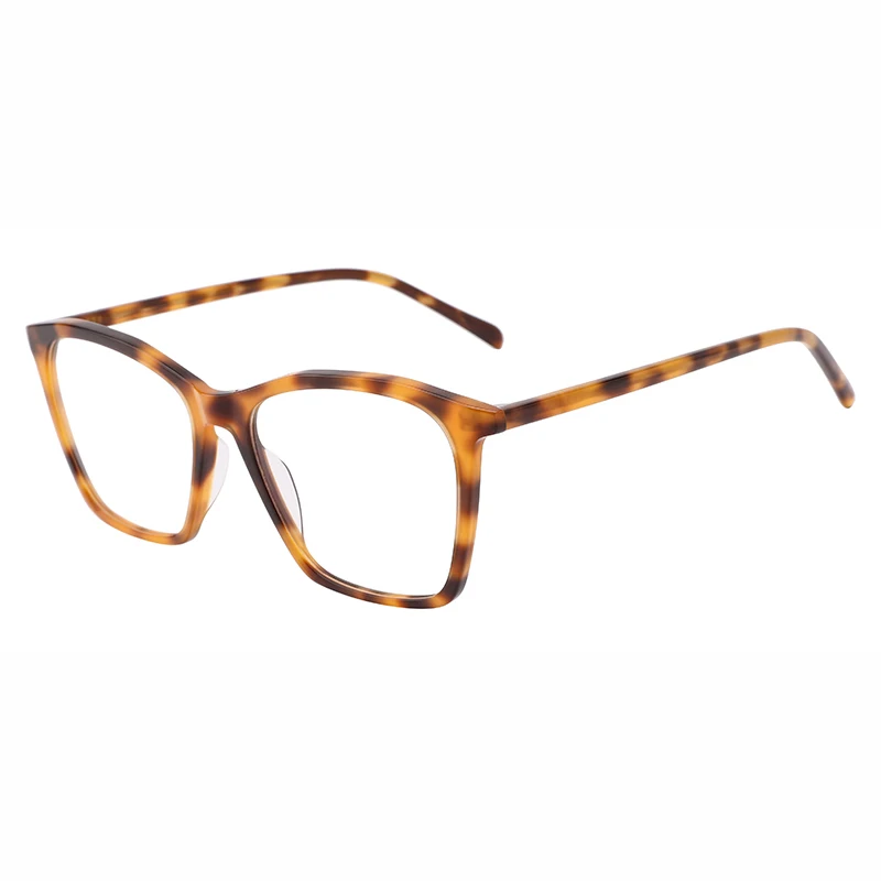 Unisex Cool Kid Acetat flache rechteckige Brille mit gepunkteten Nasensteg, dicker Rahmen, optische verschreibungspflichtige Linse WD1512