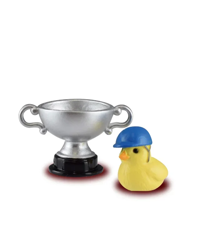 TARLIN Original Japan Gashapon Figure Anime Kawaii Fun Chicken Race Competition Trophy Podium Figurine Cute Capsule Toy