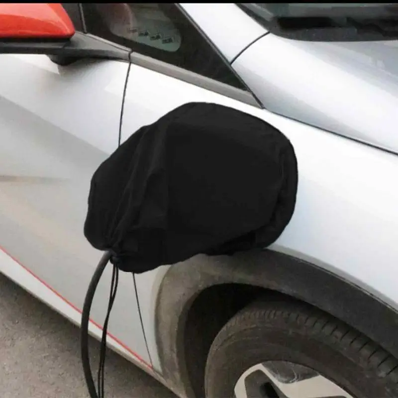 Electric Vehicle Charging Cover EV Charger Car Cover Waterproof Electric Car Charger Port Magnetic Rain Cover Car Accessories