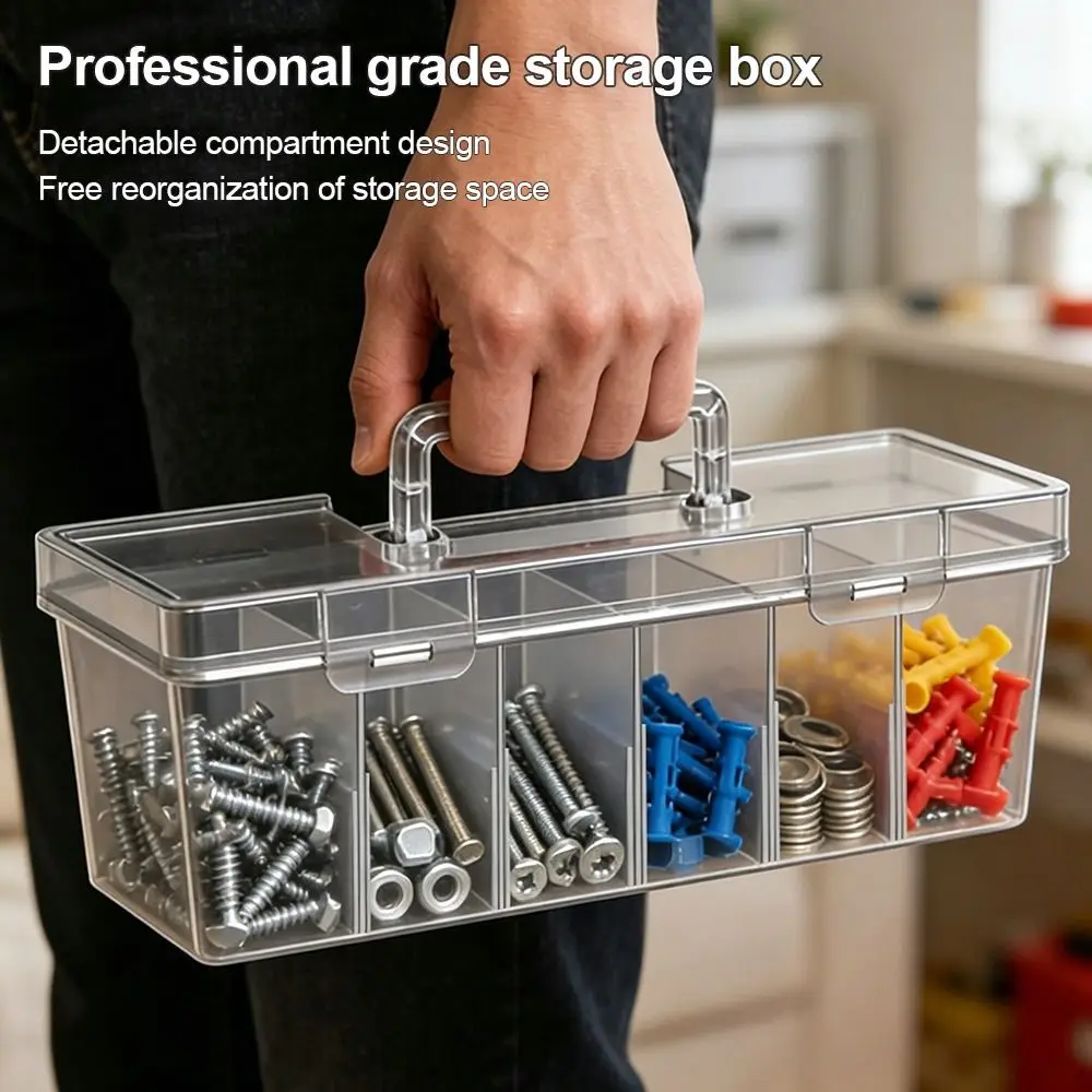 

Practical Plastic Tool Storage Box Transparent Multi-functional Hardware Toolbox Hardware Tool Case Electrician Tool Storage