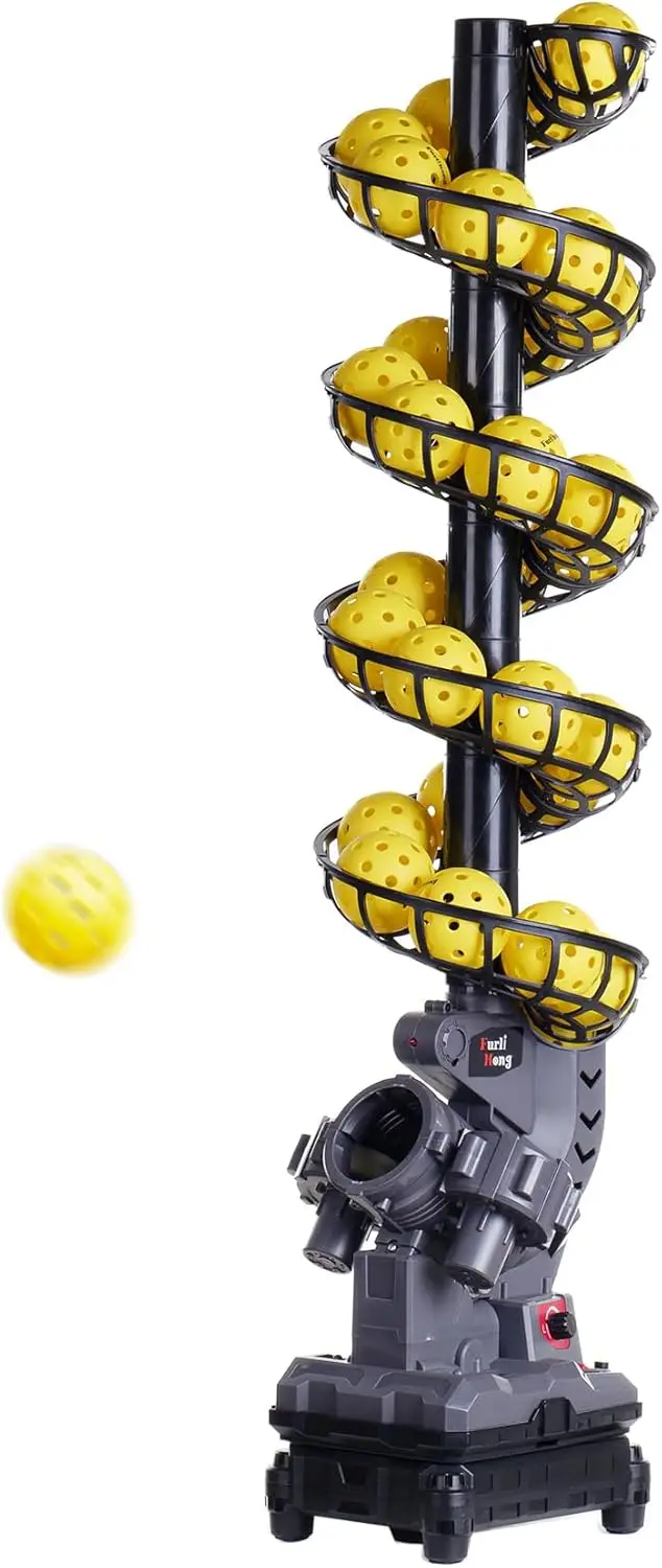 

3806PBH Pickleball Machine with Oscillating Base Adjustable Speed Auto Swing Launch Port Battery AC Powered Suitable for All