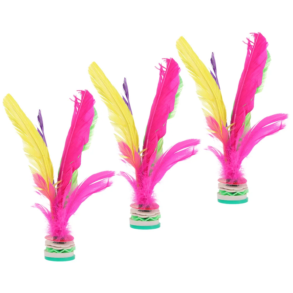 3 Pcs Rack Colorful Shuttlecock Toys Kick Cloth Entertainment Game Shuttlecocks Child