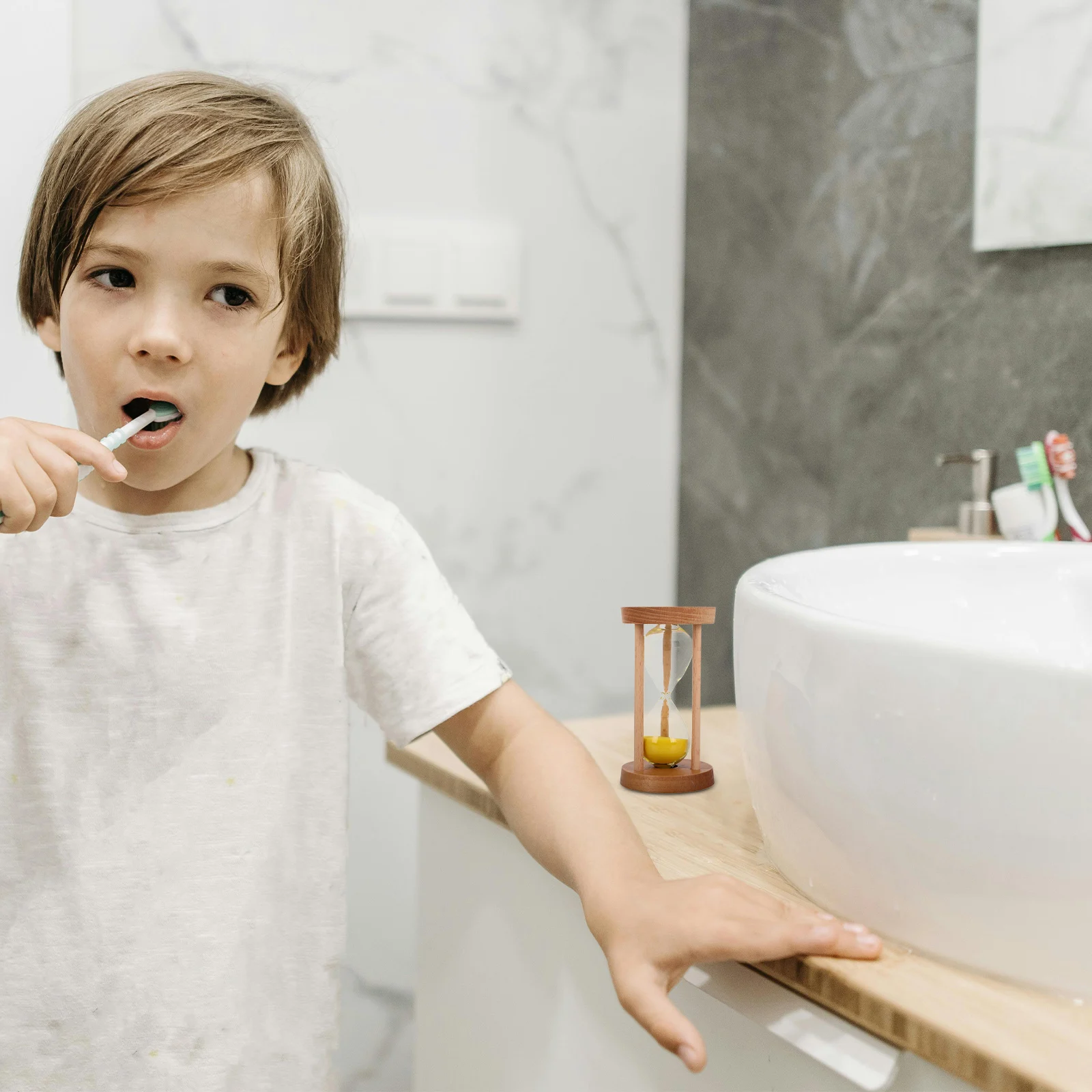 

Five Minute Kids Tooth Brushing Sand Hourglass Bathroom Montessori Educational Toy Creative Design Countdown Timer Glass Timer