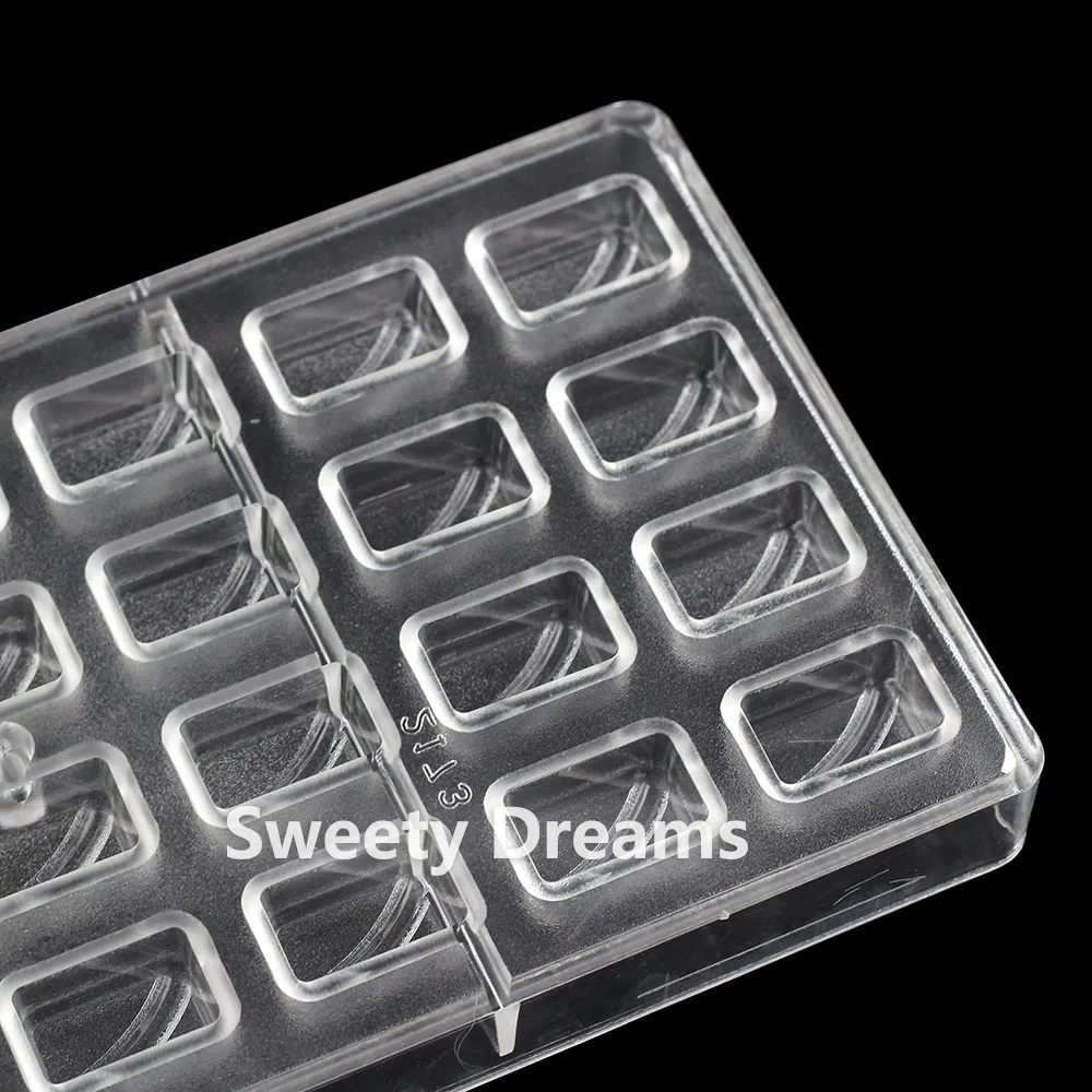 Traditional Rectangle Shapes Polycarbonate Mold For Chocolate Cake Sweets Baking Candy Mould Confectionery Tool Bakeware Dish