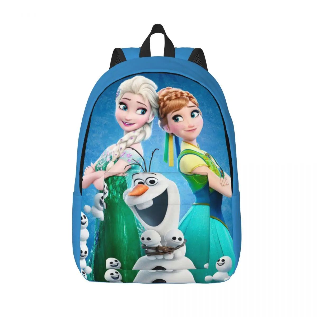 Custom Olaf Anna Elsa Canvas Backpack Men Women Fashion Bookbag for College School Frozen Bags