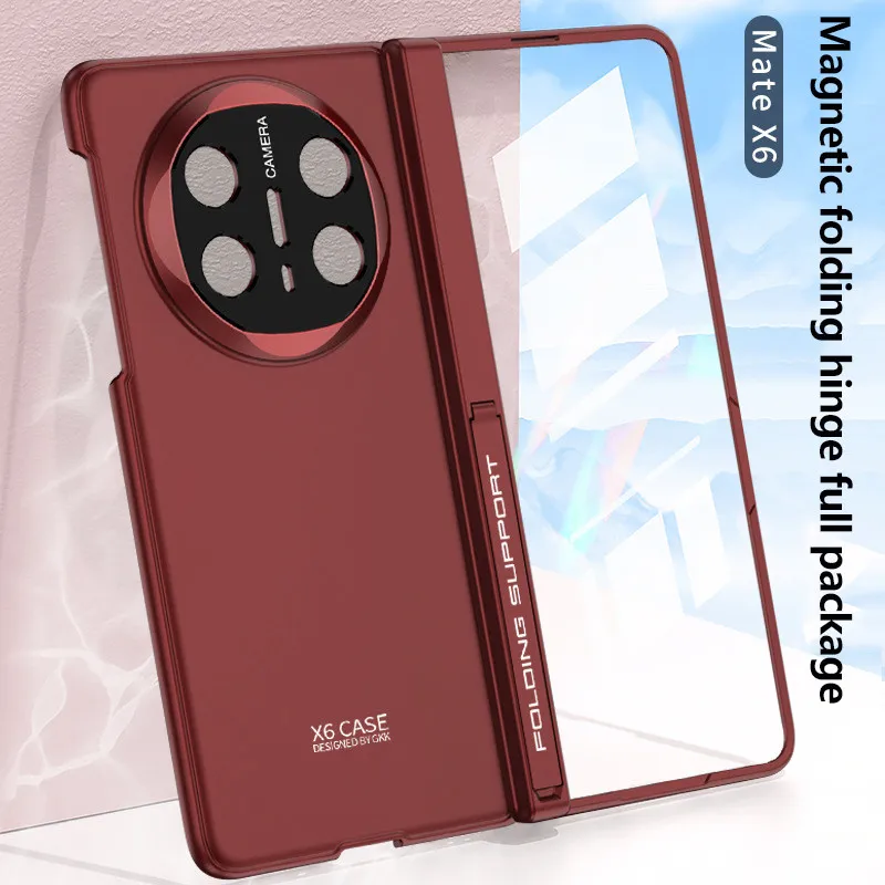 

Skin Friendly Matte Magnetic Folding Hinge Full Protective Case For Huawei Mate X6 With Tempered Film Shockproof Hard Cover