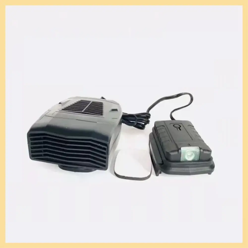GOOD-Car Heater Cold Warm Wind Defrosting Snow Demister 360° Rotation Dual USB Ports Adapter For  18V Battery