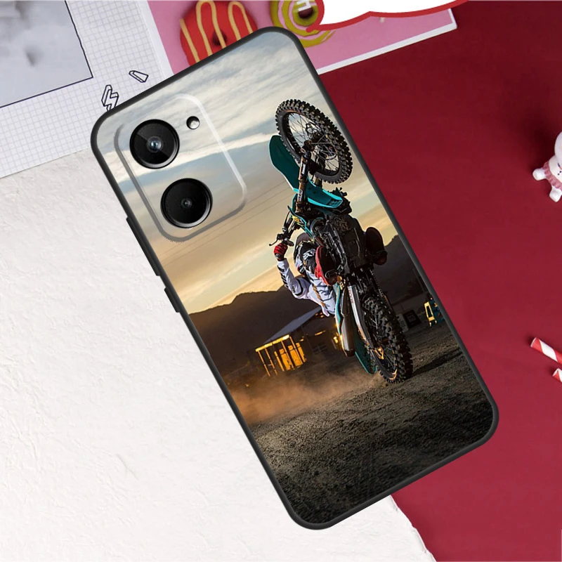 Moto Cross Motorcycle Sports For Realme 10 11 12 13 14 Pro Plus GT6 GT7 15 Pro C61 C67 C63 C71 C55 C51 C65 C53 C75 Case