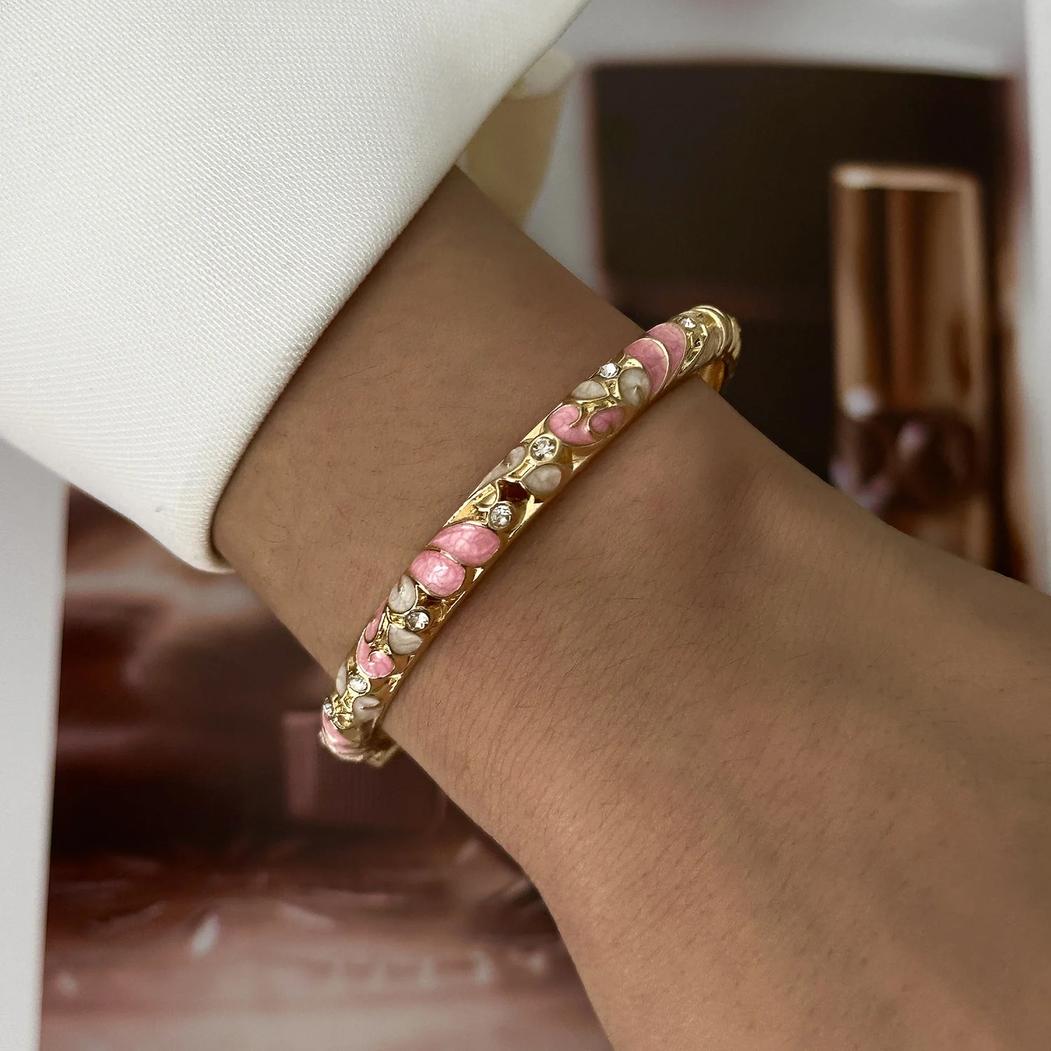 Vintage Cloisonne Enamel Brace - Vintage Fashion Online review and price