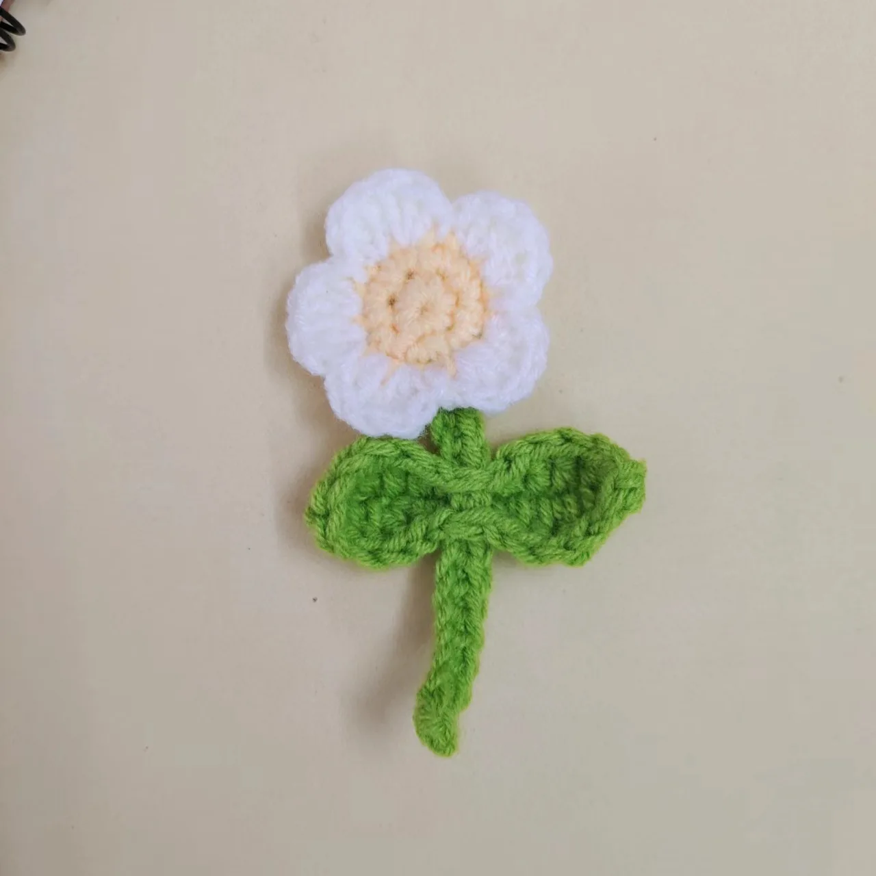 Parche de girasol tejido a mano con flores de lana, accesorios para el cabello, ramillete, pegatina, 5 piezas