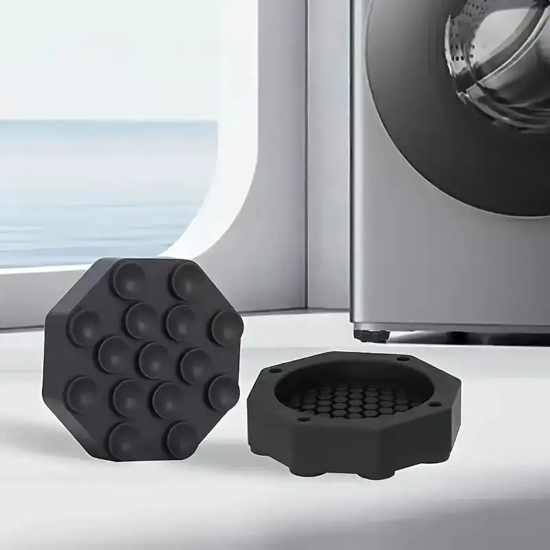 4 Piece Silicone Anti Vibration Pads for Washing Machine Refrigerator Non Slip Thickened Mat Kitchen Bathroom