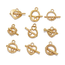 4 Sets Stainless Steel Gold Toggle OT Clasps for DIY Jewelry Making Necklaces Connectors Fasteners Bracelets Hooks Supplies