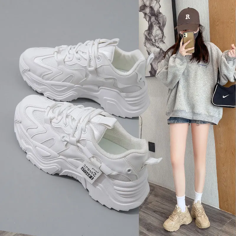 

2023 Women Platform Sneakers Ladies Casual Shoes Footwear Leisure Sport Shoes Women's Vulcanize Shoes Hiking PU Leather Shoes