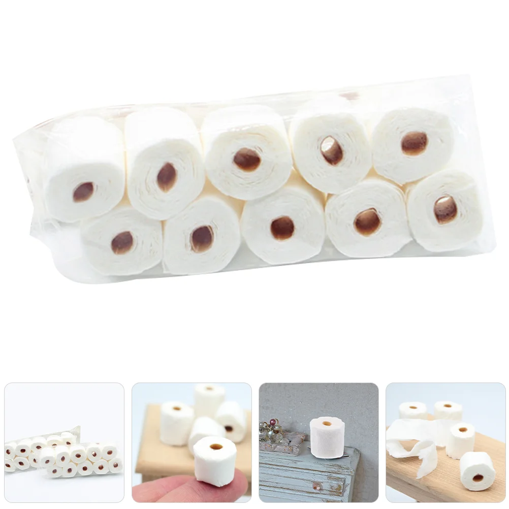 

2 Bags House Tissue Dollhouse Kits Paper Towels Miniature Toilet Toy for Model Toys Decorate