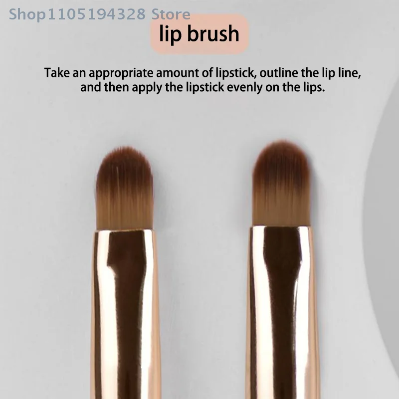 [MP] pinceau à lèvres Double tête pour rouge à lèvres tige en métal pinceau à lèvres pinceau de maquillage pour rouge à lèvres brillant à lèvres comprend le couvercle pour débutant