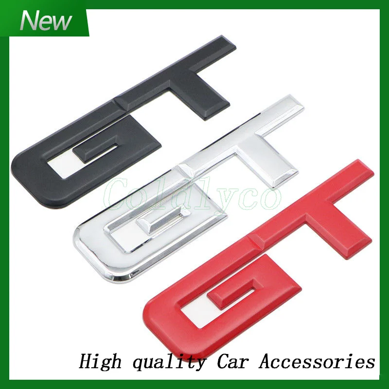 3D Metal Car Letters For car sticker letter GT 2018 2019 2012 2017 2016 GT 500 350 40 Trunk Emblem Fender GT Sticker Accessories