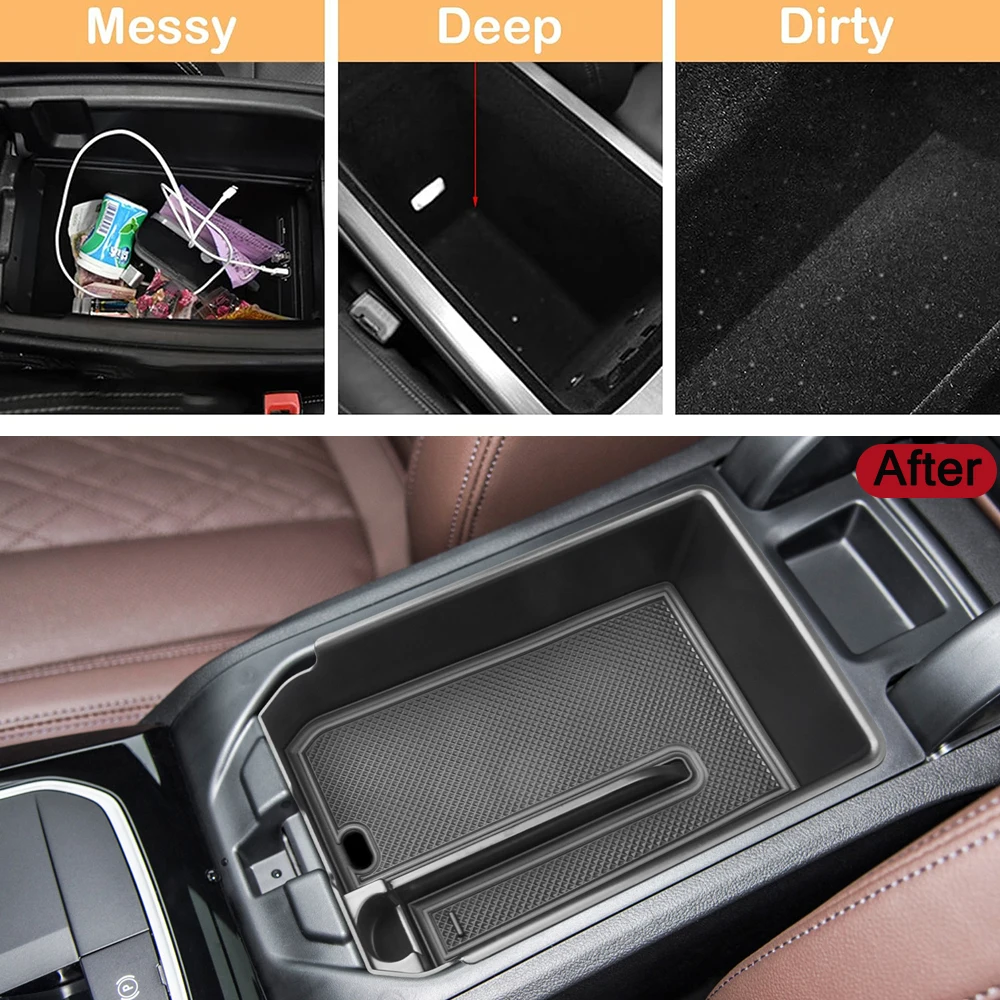Center Console Organizer for BMW X3 G01 2018-2023 and for BMW X4 G02 2019-2023 Car Accessories Armrest Storage Box Insert Tray