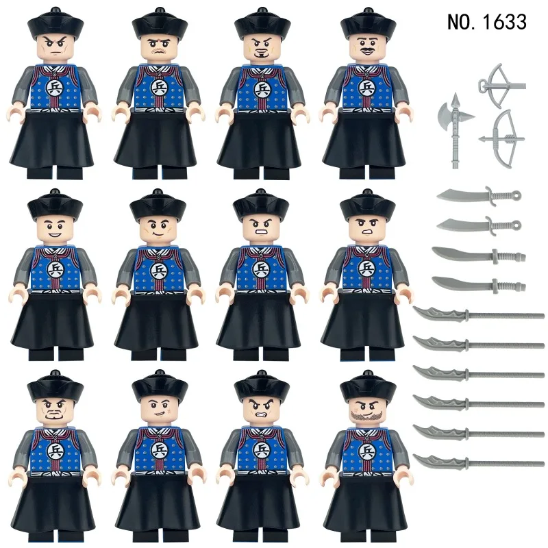 Home accessories Qing Dynasty Characters 1633 Ancient ** Soldier Figure Royal Guard Doll Children\'s Assembling Toys