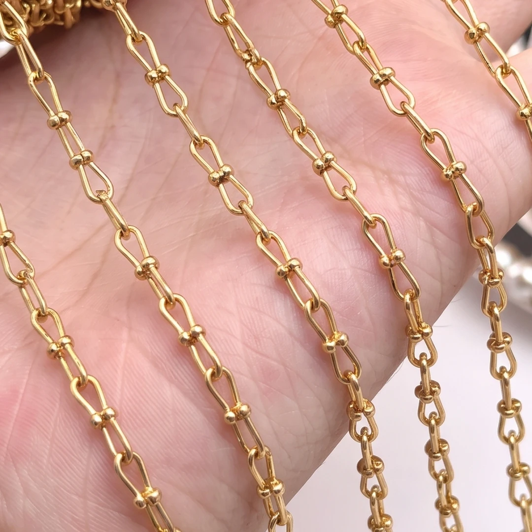 0,5 Meter/1 Meter Edelstahl Schmuckkette Goldfarben Schleifenkabel Halskette Ketten für Frauen DIY Armbänder Zubehör – Detail 6