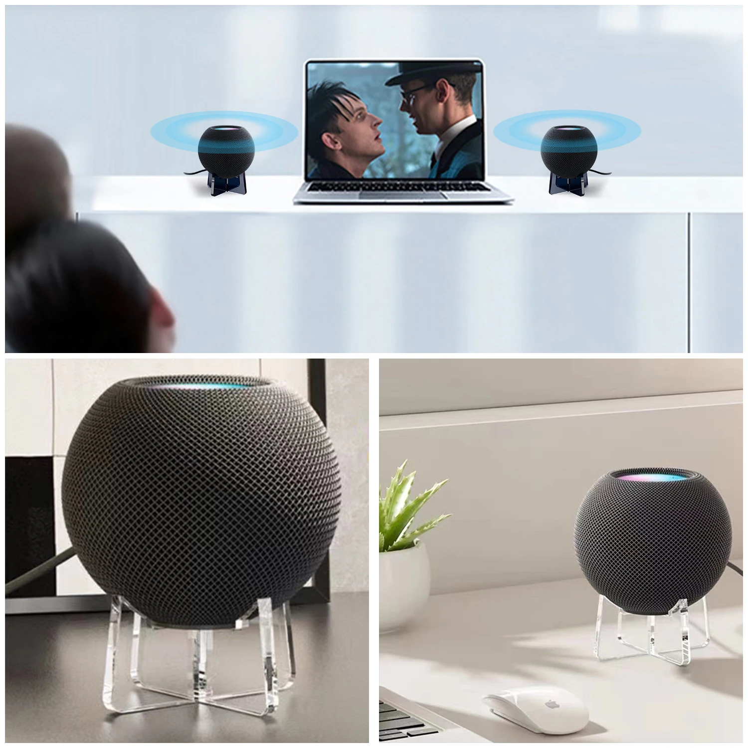 Stand for Apple HomePod mini High Quality Acrylic Material Exquisite Tabletop Holder for Apple Homepod mini Speaker Support