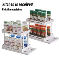 Multifunctional Rotating Pull-out Shelves Rotating Organizer Kitchen Gods Desktop Spice Rack Kitchen Storage Kitchen Organizer