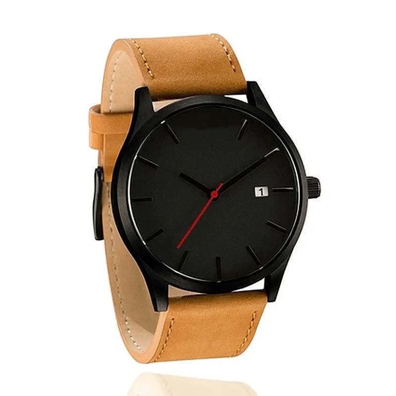 -Reloj de pulsera de cuarzo para Hombre, analógico, Simple, de marca superior, informal, deportivo, a la moda