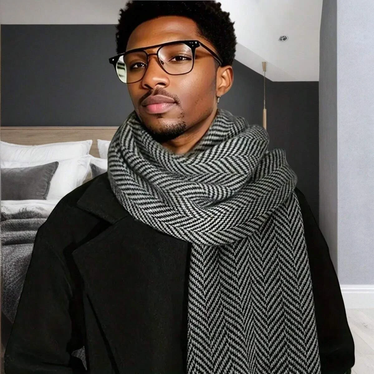 

Fashion 180*30cm Scarves Man Autumn Winter Thick Warm Cashmere Business Long Wraps Boy Classic Shawl Free Shipping muffler