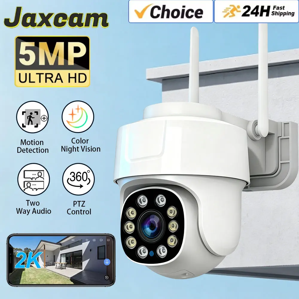 

5MP 2K IP Camera 5MP Speed Dome Auto Tracking PTZ Camera Smart Home Outdoor Wireless WIFI Camera Surveillance Monitor