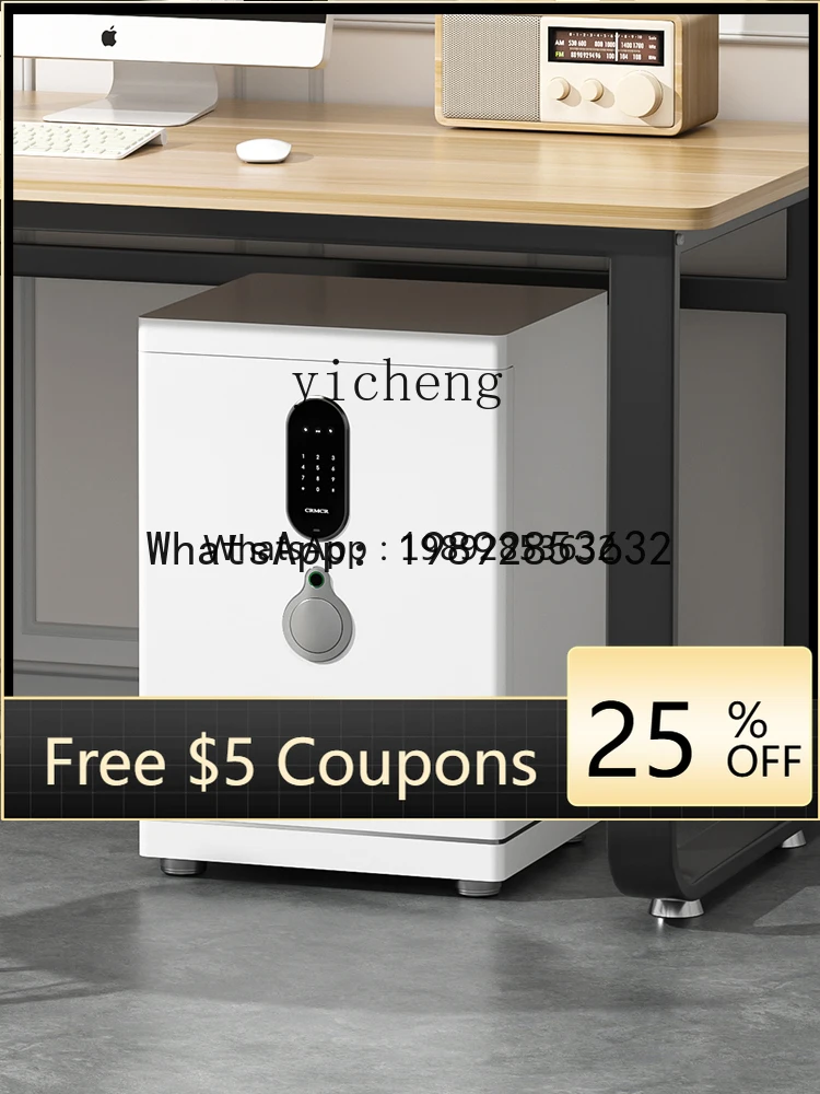LYY Safe Home Office Grande WiFi Inteligente Huella digital Contraseña Caja fuerte Archivador confidencial totalmente de acero