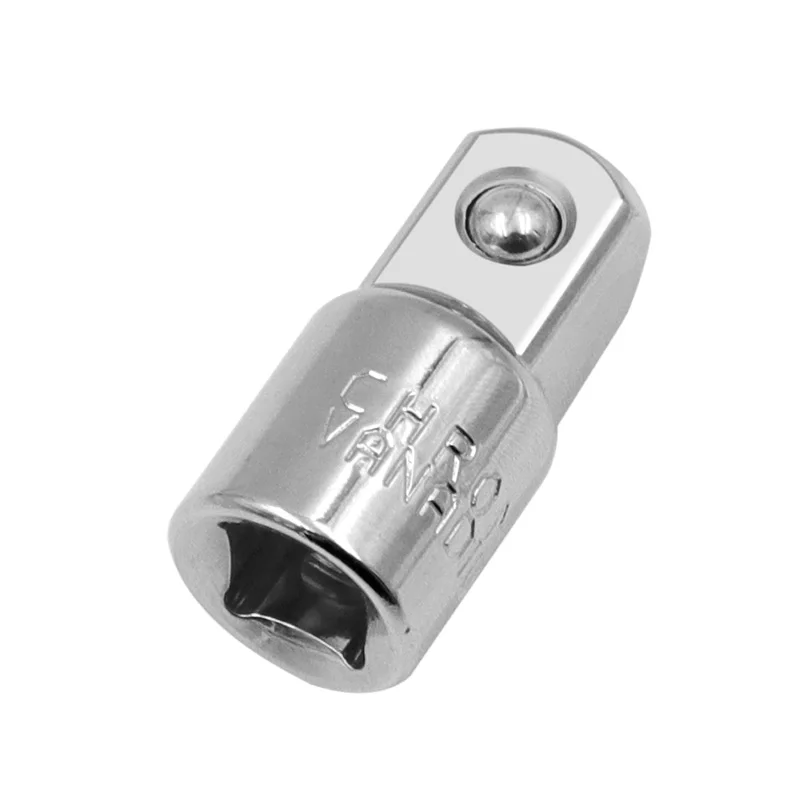Ratchet Wrench Socket Converter Sleeve Head Adapter Stainless Steel 1/4