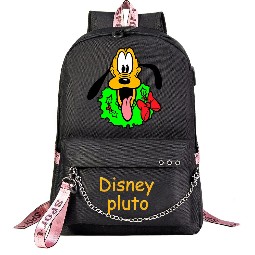 

Cartoon Pluto Dog Students School Bag Women Men Causal Travel Laptop Backpack with Charging USB Teenager Backpacks