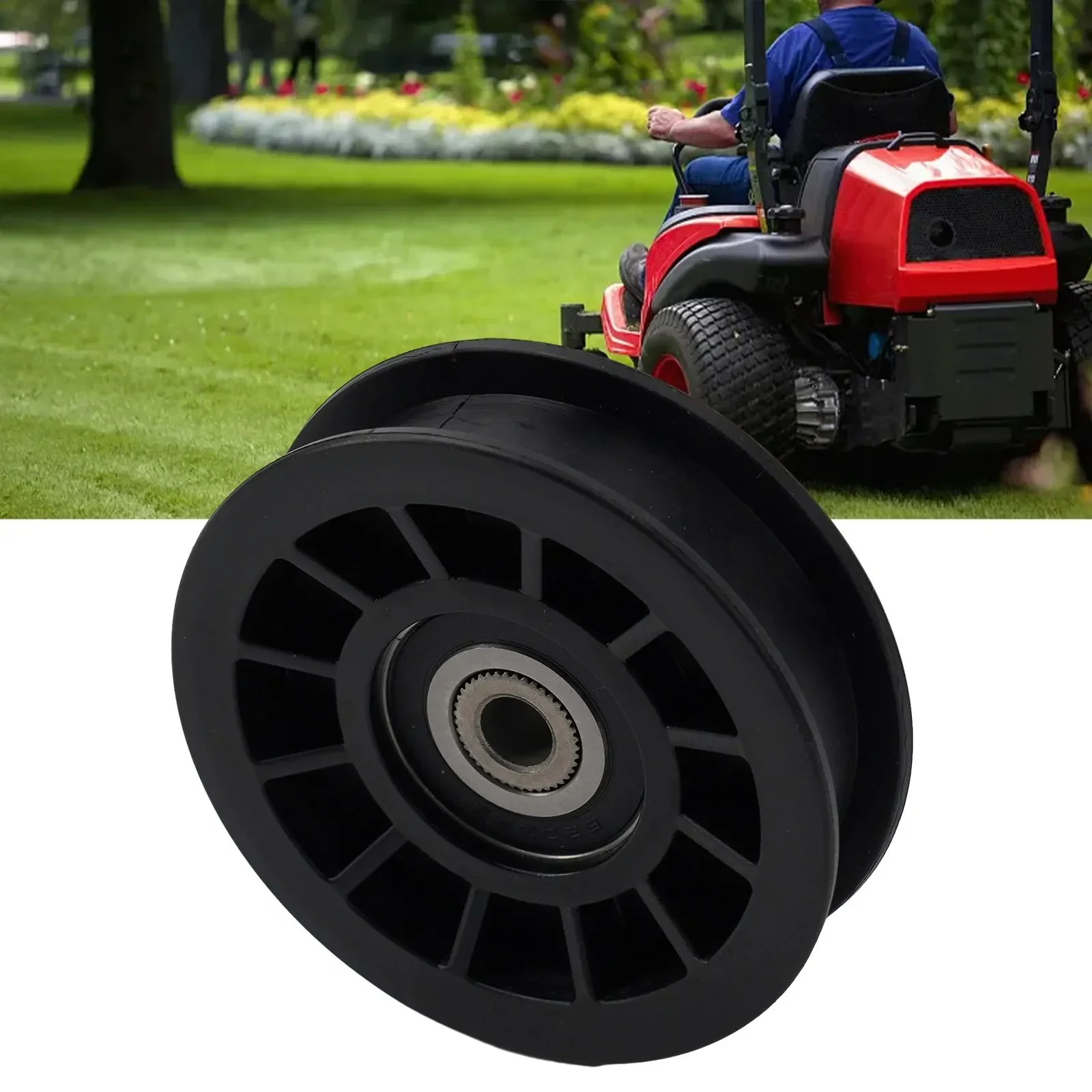 

Accessories Lawn Mower Part For For Poulan Lawn Tractor 1 Pcs 194327 532194327 Black Flat Idler Pulley