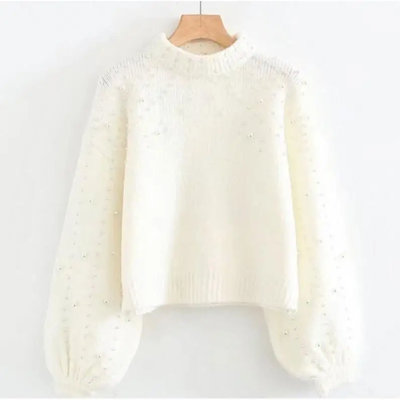 

Женский вязаный пуловер-свитер Bubble Sve Long Sve Color Commute Sle Autumn Collection No Brand Registered