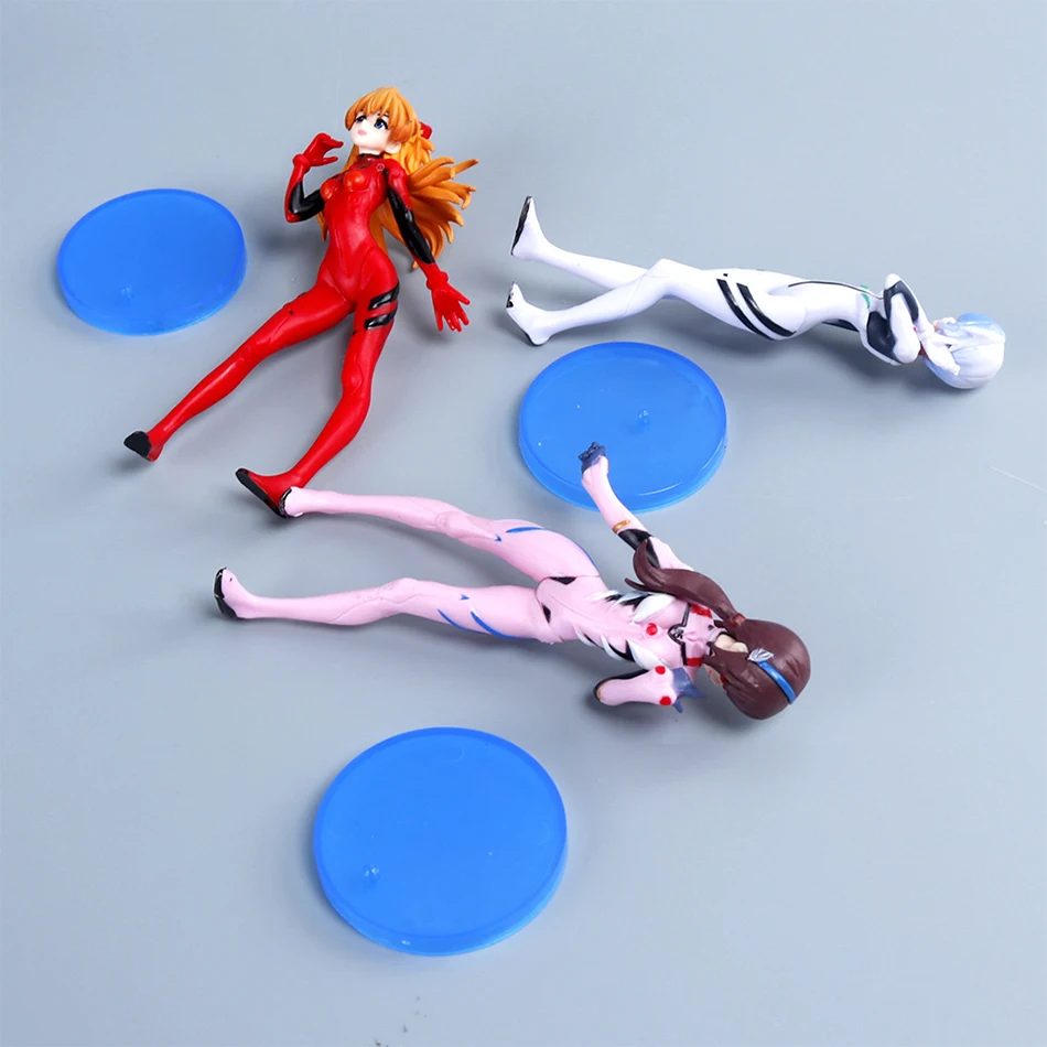 Neon Genesis EVANGELION Anime Figure Eva 3Pcs/set Ayanami Rei Asuka Langley Soryu Makinami PVC Action figure Toys Model Collecti