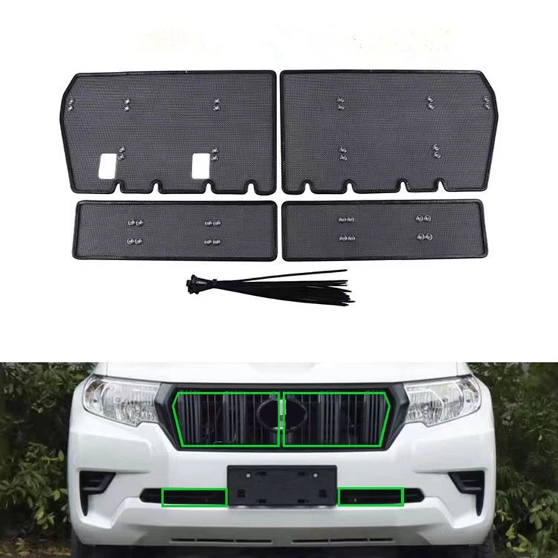 

For Toyota Land Cruiser Prado 150 2018 2019 Front Grille Net Cover Grille Insect Screening Mesh Modification Accessories