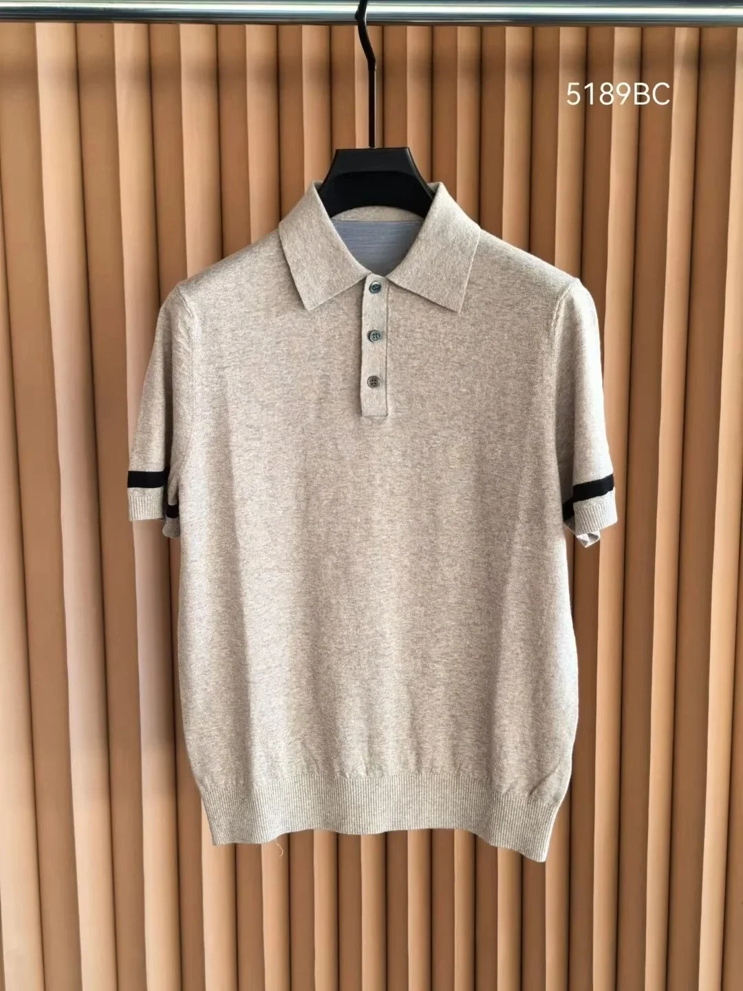 

Мужская поло-рубашка BC Italian Old Money Wind 26SS из смесовой ткани хлопка, льна и шерсти с полумолнией и отложным воротником, повседневная.