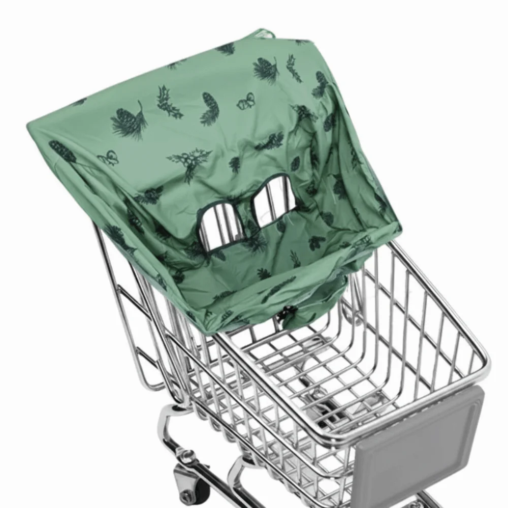 

Polyester Baby Shopping Cart Seat Cover Cartoon Printed Lightweight Kids Dining Chair Cover Dust-proof Waterproof Seat Cover