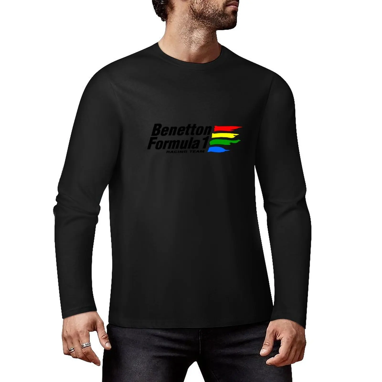 Benetton Formula Team Retro 90s Long T-Shirt funny t shirt Oversized t-shirt men t shirts